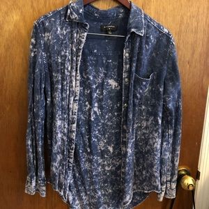 Urban Outfitters acid look wash button up top